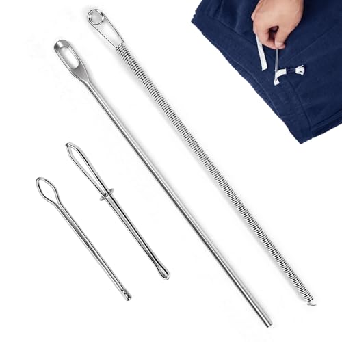 4Pcs Drawstring Threader Kit Stainless Steel Tool with Spring Pliers Pins