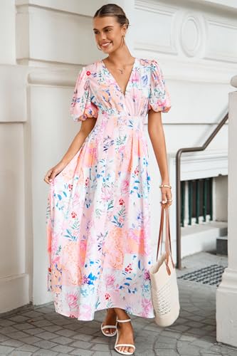 Image of Maxigerui Women's Summer Floral Maxi Dress Spring Wedding Guest Dress 2026