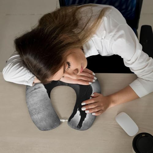 Almohada de viaje con diseño de oveja negra miniatura 7