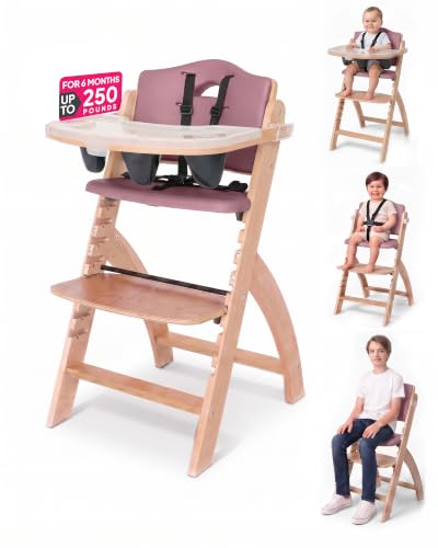 Image of Abiie Beyond Junior Convertible Wooden High Chair with Removable Tray