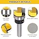 GOMETY 2 PCS 8mm Schaft Bündigfräser, Hartmetall Spitze Professionelle Holzbearbeitung Cutter Werkzeuge mit Kugellager für Holzbearbeitung Fräser Werkzeug Set