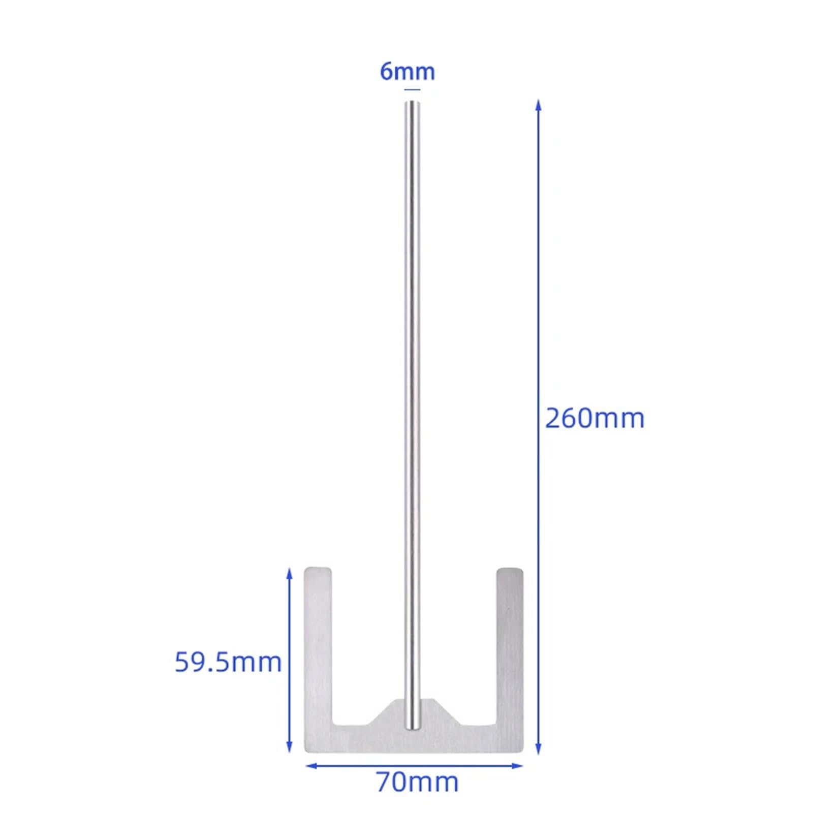 Pręt do mieszania ze stali nierdzewnej w kształcie litery U ze stali nierdzewnej, materiał eksploatacyjny laboratoryjny 3/4/5/6/7/8 cm, 1 szt. (6 cm-U)