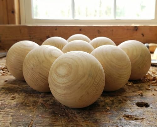 Image of Unfinished Wooden Balls 2.5 Inch, Pack of 06