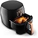 Philips Premium Airfryer XXL - 7.3L, Fritteuse ohne Öl, Smart Sensing, Rapid Air und Fettentfernungstechnologie, NutriU App mit Rezepten (HD9860/90), Schwarz