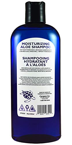 Carapex Moisturizing Aloe Shampoo | For Dry Hair & Scalp, Repairs & Adds Volume And Shine | Safe For Color Treated, Damaged & Thinning Hair, Reduces Dandruff | Paraben Free, Fragrance Free 8Oz (3-Pack) #TOP7