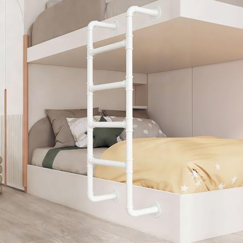 Escalera de pared para altillo de ático y salida de sótano blanca 2