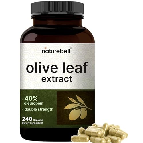 Olive Leaf Extract 30000mg, 240 Capsules | 40% Active Oleuropein, 50:1 Herbal Equivalent β Rich in Polyphenol & Flavonoid Antioxidants for Immune & Heart Health β Non-GMO 240 Count (Pack of
