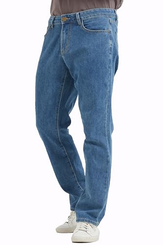 Jean flexible pour homme coupe droite denim décontracté 5 poches