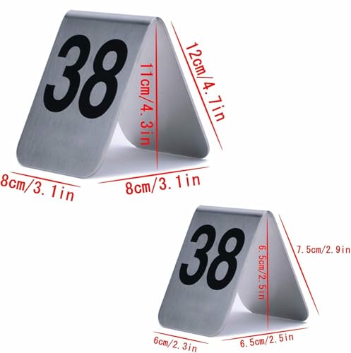 Numéros de table 1-100 acier inoxydable visibilité claire double face - 8