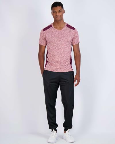 Image of 5 Pack: Men's V-Neck Dry-Fit Moisture Wicking Active Athletic Tech Performance T-Shirt