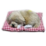 Tounlinx Simulation Lovely Dog That Make Sounds Doll Cute Sleeping Plush Dog Puppy on Mat Stuffed Decorations,1Pcs Sleeping Dog with A Mat Great Gift, 12520