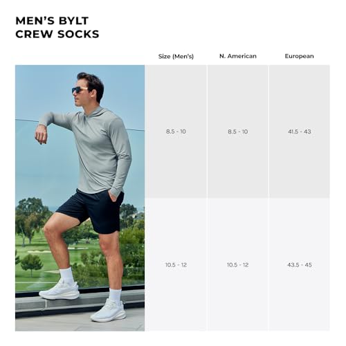 BYLT Crew Socks for Men - Comfortable Cotton Socks for Men with Cool Touch Fabric and 4-Way Stretch2
