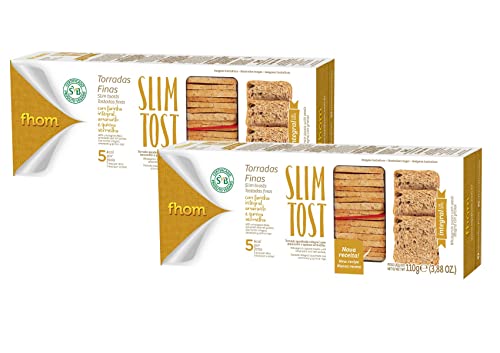 Torrada Slim Tost Integral com Grãos Zero Lactose Alimento Vegano Fhom 110g