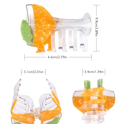 Personalised Acetate Novelty Whiskey Nogaiya Cocktails and Mixed Drinks Hair Hlaw Clip Orange and Green 1 Piece