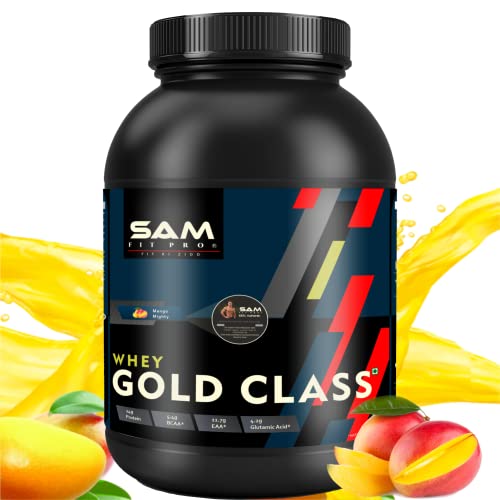 Image of Samfit Pro Gold Class Whey | Mango Mighty | 1kg