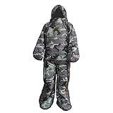 Schlafsack Winter Schlafsack Mit Ärmeln Für Erwachsene Mit Armen Beinen Tragbarer Schlafsackanzug Outdoor Schlafsack Baumwoll Warmer, Leichte Camping Deckenschlafsack Wasserfest Winddicht Für Camping