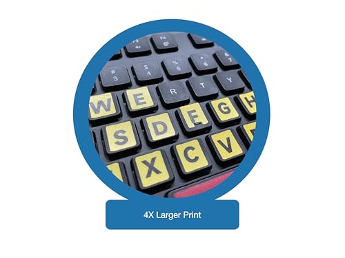 Calcomanías para Teclado con Letras Grandes y Alto Contraste miniatura 2