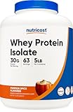 Nutricost Whey Protein Isolate Powder (Pumpkin Spice) 5 LB - 30g of Protein, GMO-Free, Gluten-Free, 63 Servings
