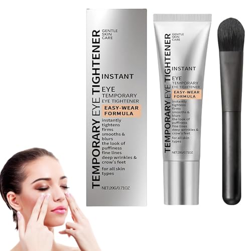 Perfection Eye Tightener With Brush Instant Firming Primer with Hyaluronic Acid & Vitamin E Natural Formula for Wrinkles Puffiness & Fine Lines Gentle Skin Care All Skin Types