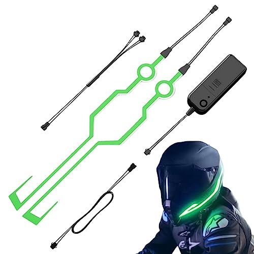 Ceolup BanLumineuse pour Casques,Voyant Lumineux LED pour Moto - Casques LED Light Night Riding Signal Casques Light Compatible avec la Plupart des Moto