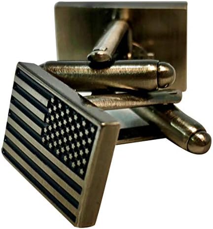 Subdued American Flag Cufflinks - Patriotic Menswear Accessories - Military Gifts for Men - Veteran Owned and Made in USA - Assault Forward