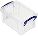 Produktbild Really Useful Box 6 x Aufbewahrungsbox 0,7 Liter inkl. Deckel - transparent