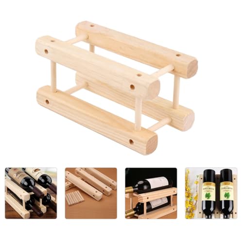 Soporte de madera para 2 botellas de vino miniatura 6