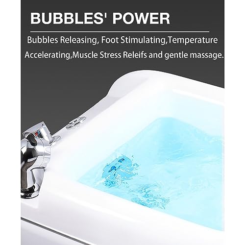 Spa de pies acrílico cuadrado con luz y temperatura ajustable miniatura 5