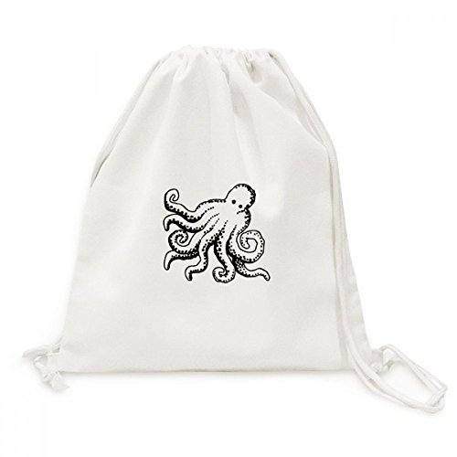 Sac cordon poulpe en toile pour remplacer les sacs à dos lourds