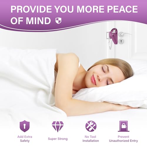 Portable Door Lock for Travelers, Sturdy Metal Hotel Door Lock Security for Motel Home Office Apartment Bedroom, Privacy & Safety Essential - Image 6