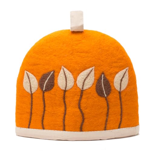 Image of Glaciart One Wool Teapot Cozy Kettle Cover | Dome Shaped Large Tea Cosy, Kettle or French Press | Handmade & Needle Felted from Natural Wool | Warms Up to 2 Hours | Great as Gift