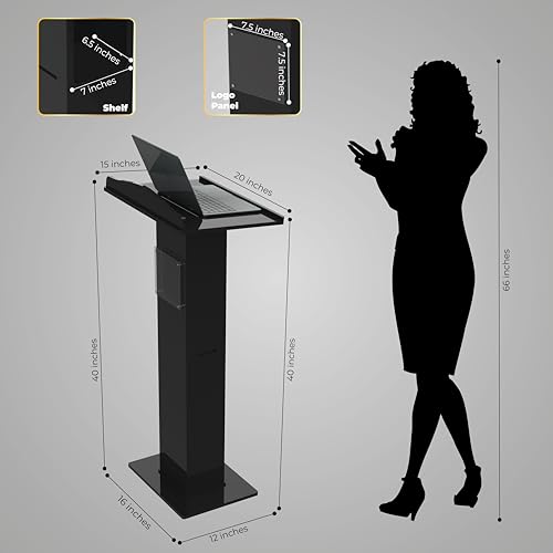 CLASSIC CONCEPTS Acrylic Podium Stand for Churches, White Clear - Image 3