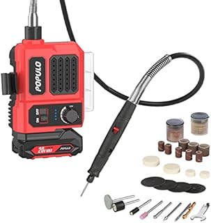 20V Cordless Rotary Tool, Variable Speed Power Rotary Tool Kit with 80 Accessories, 2.0Ah Battery and Charger, Flex Shaft for Engraving, Cutting, Sanding, Polishing,