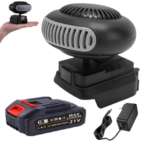 Battery Operated Heater, 2026 New Battery Powered Space Heater with Anti Tilt Design, Battery Powered Heater With Anti-Tilt, 2 Heat Settings, for Indoors/Car/Camping (Five-Battery Model)