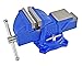 Yost Vises Tool 4-Inch Workshop Duty Bench Vise, Model BV-4, with 120-Degree Swivel Base, Blue