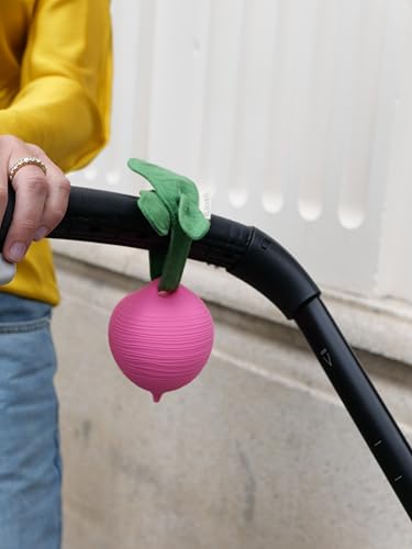 Oli & Carol Schnullerhalter Schnullerbox Etui Schnulleraufbewahrung Ramona das Radieschen handgefertigt rosa