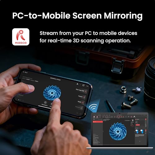 Image of Revopoint MetroX Pro 3D Scanner for 3D Printing Handheld, Industrial-Grade Precision 0.01mm, 30+15 Blue Laser Scan, Full Color Scanning, for Reverse Engineering & Automotive Modeling, Standard