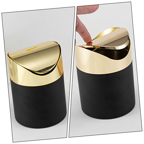 Mini caneca de basura de acero inoxidable VOSAREA para escritorio miniatura 7