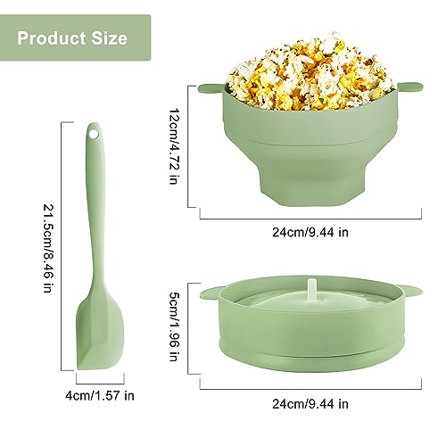 Miniatura 2 de Rzmzby Palomitero De Silicona Para Microondas Silicona Para Microondas, Palomitero Plegable, Preparación Sin Aceite, Sin Bpa, Con Tapa Índigo