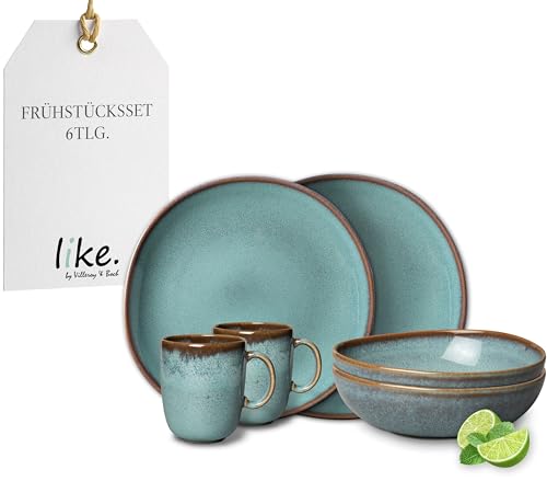 like. by Villeroy & Boch Lave Glace Frühstücksset 6tlg