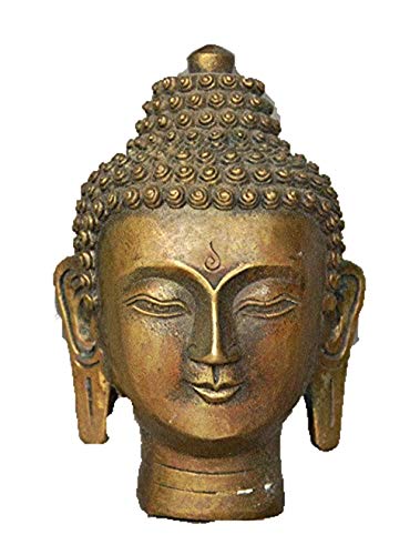 Statue tête de Bouddha Sakyamuni bronze H3TF5J temple bouddhisme tibétain Amitabha