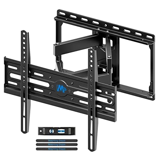 Mounting Dream TV Väggfäste Svängbar Lutbar TV-Väggfäste Dubbel Arm Hållare för De Flesta 66–140 Cm (26–55 Tum) LED, LCD, OLED, Plasma-Tv med Vesa 75–400 x 400 mm Upp Till 45 Kg
