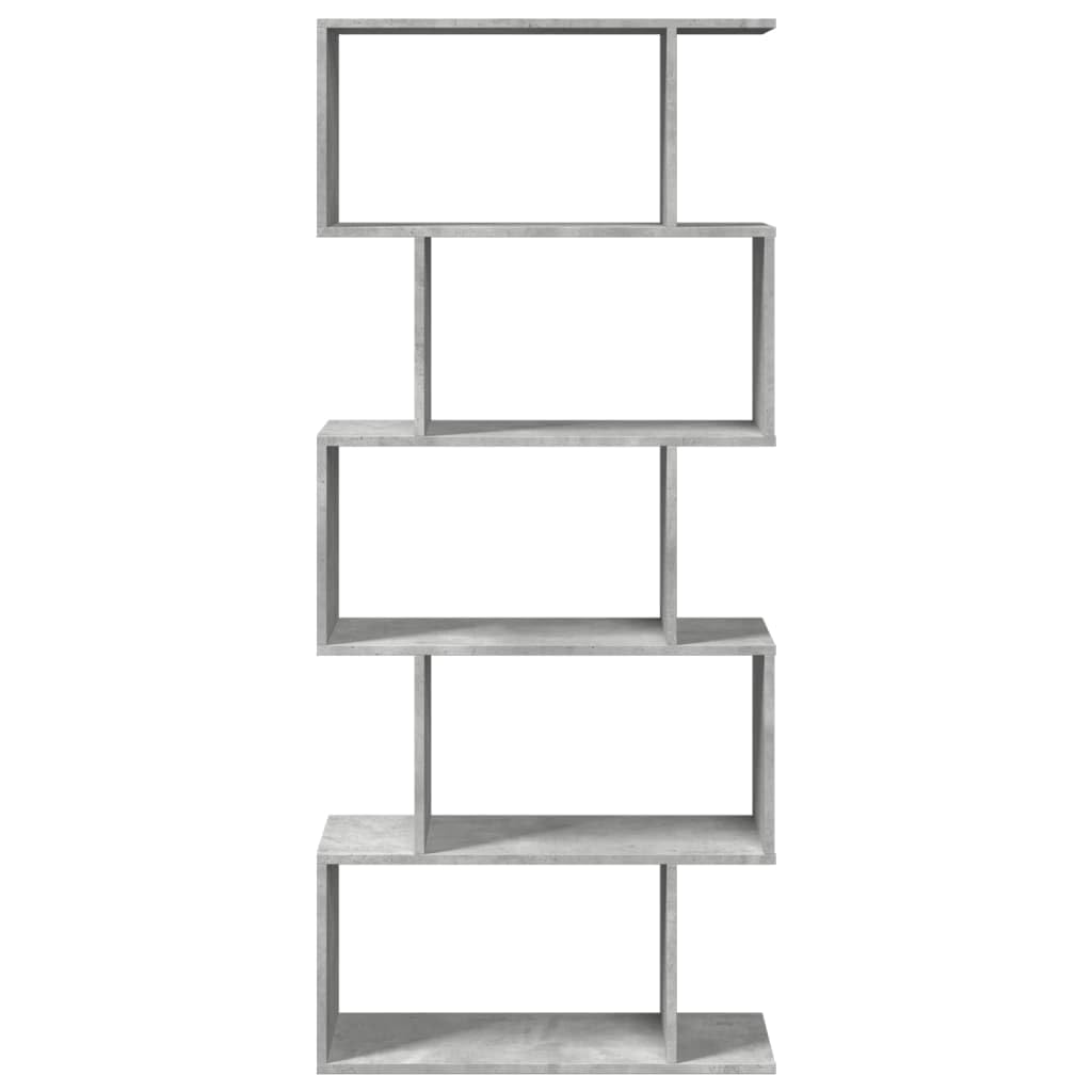 vidaXL Libreria Divisorio 5Piani Grigio Cemento 70x24x161cm Truciolato