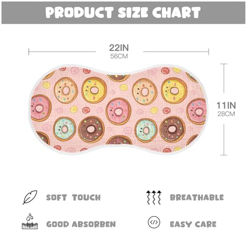 vvfelixl Cute Face Chocolate Donut Burp Cloths for Baby Boy Girls Baby Washcloths Burp Rags 1 Pack2