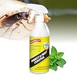 16 Oz Peppermint Oil Insect & Pest Spray, Natural Plant-Based Peppermint Oil Spray for Bugs, Mice, Spiders, Ants, and More, Indoor Bug Spray for Home Kitchen