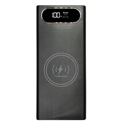 yomoe Sin Batería 10/12 18650 Baterías Banco de Energía Estuche de Carga 22.5W QC3.0 PD3.0 Tipo C Carga Inalámbrica 15W Caja de Almacenamiento B