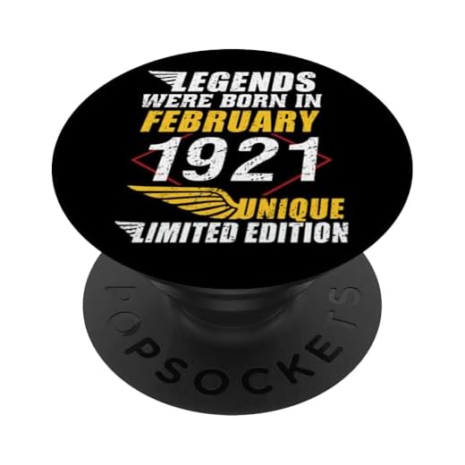 Cumpleaños Febrero 1921 Edición Limitada Regalo February PopSockets PopGrip Intercambiable