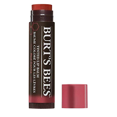 Burts Bees 100% Natural Tinted Lip Balm, Red Dahlia with Shea But...