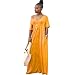 Produktbild QWERTY Shoulder Dress Frauen Kurzes Kleid, Freizeitkleid Mit Kurzarmtasche, Erhältlich In Mehreren Farben Und Größen (Color : Yellow, Size : XL)