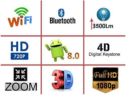 Image of 1900x1080p 3D Full HD MP1 Pro Advance Technology LED Smart (6000 lm /Remote Controller) Portable Projector